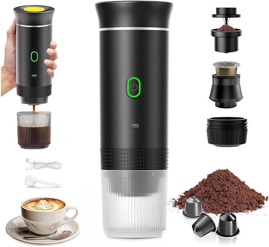 Mini cafetera portátil inalámbrica de cápsulas